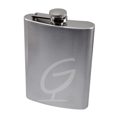 Flachmann gro 225ml, Edelstahl gebrstet