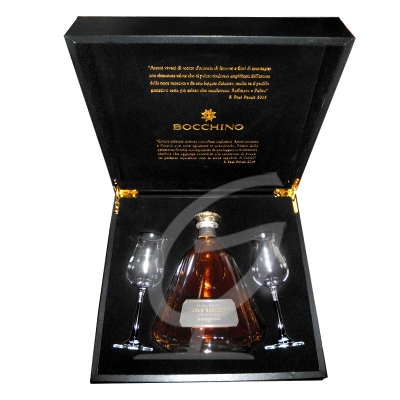 Grappa Carlo Bocchino Riserva mit 2 Glsern in Geschenkverpackung