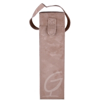 1ner Weinkiste Veloursleder mittelbraun